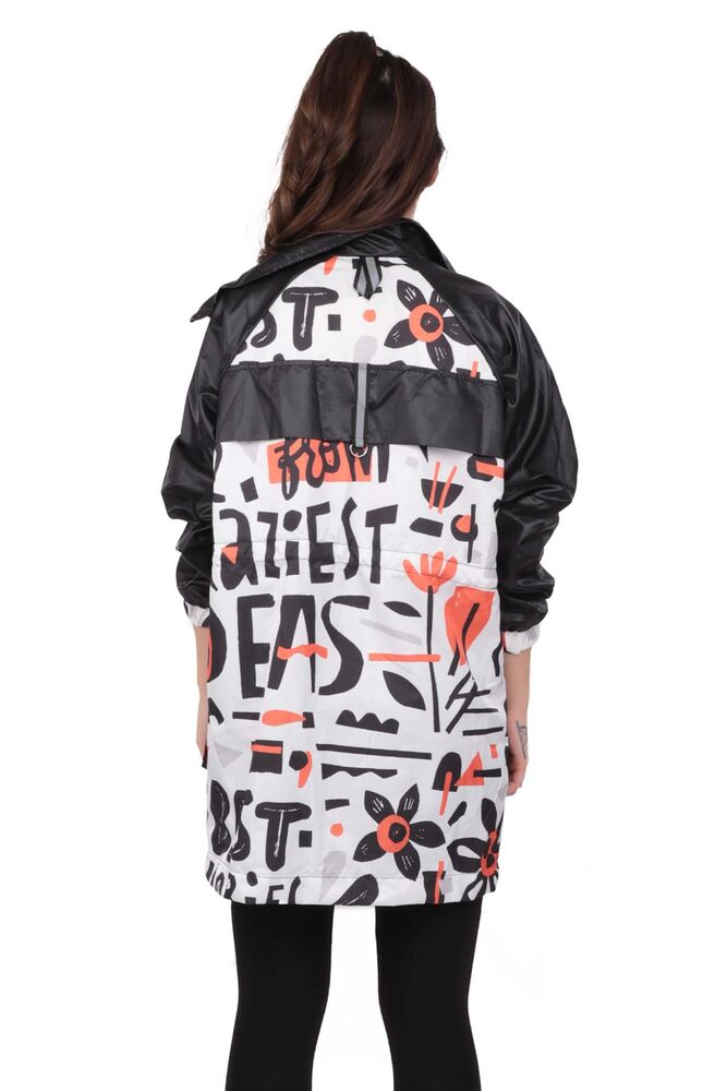 Patterned Woman Coat 9623 | Black