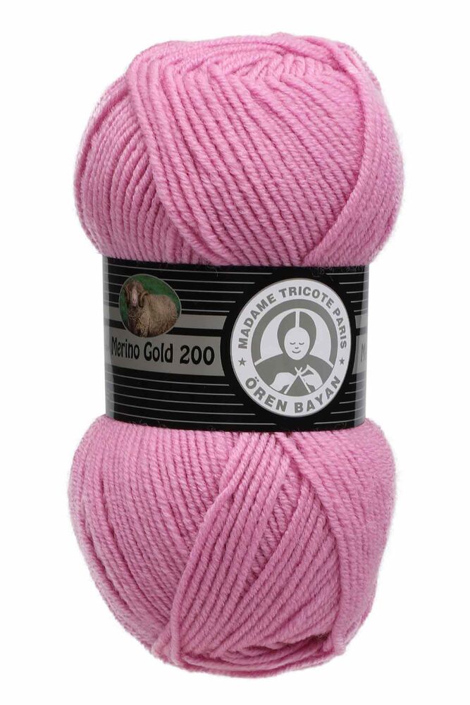 Пряжа Ören Bayan Merino Gold 200/Розовый леденец 048