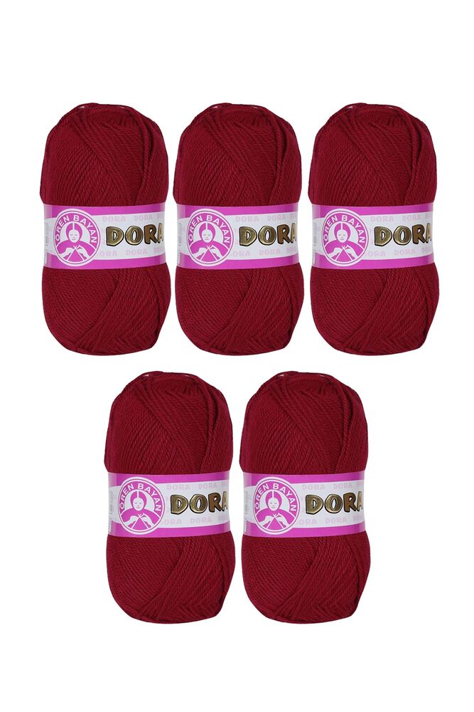 Ören Bayan Dora El Örgü İpi 5 Li | Koyu Kırmızı 034