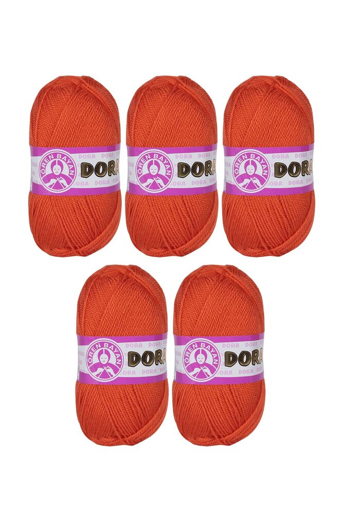 Ören Bayan Dora El Örgü İpi 5 Li | Kırmızı Portakal 031