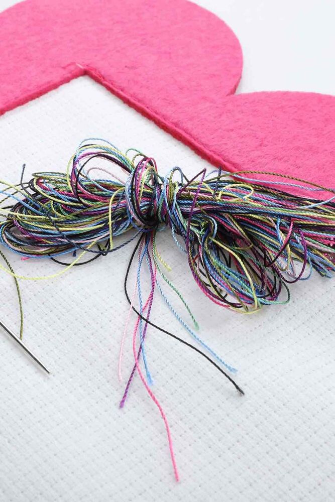 Keçe Etamin Çalışması Seti Kahve | Pembe
