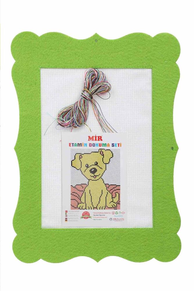 Keçe Etamin Çalışması Seti Köpek | Fıstık Yeşili