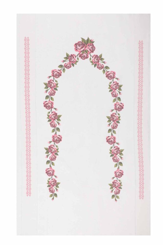 Baskılı Keten Ajurlu Etamin İşlemelik Seccade Seti-11