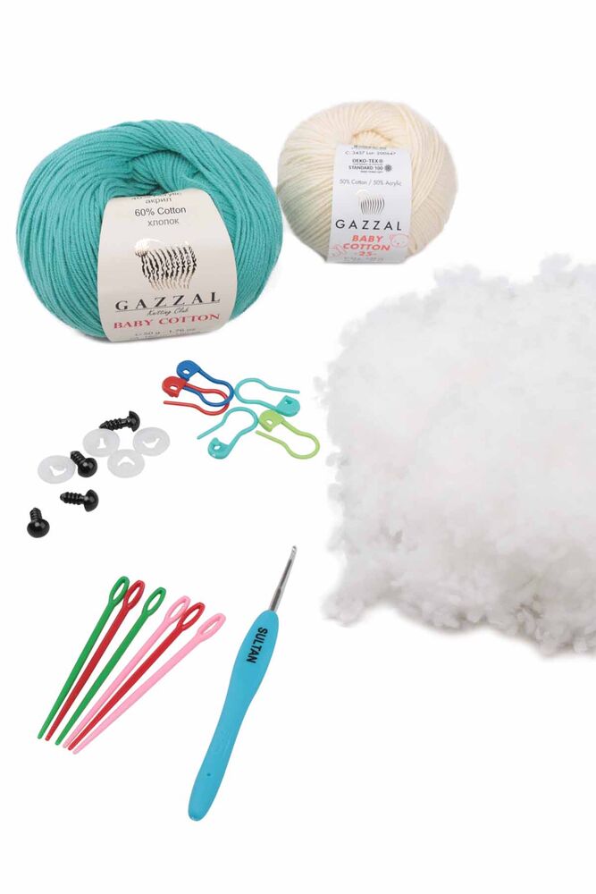 Simisso Tavşancık Amigurumi Kiti Yeşil