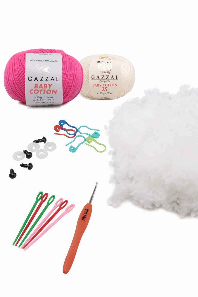 Simisso Tavşancık Amigurumi Kiti Fuşya