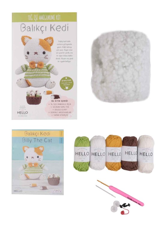 Tuva Balıkçı Kedi Amigurumi Kiti -SCF02 - Thumbnail