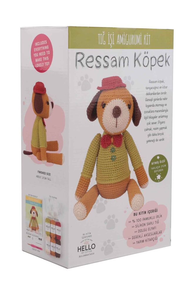 Tuva Ressam Köpek Amigurumi Kiti -SCF03