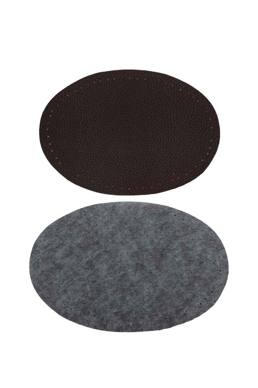 Suni Deri Dirsek Yaması | Kahverengi - Thumbnail