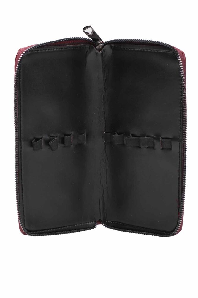 Suni Deri Tığ Cüzdanı | Bordo