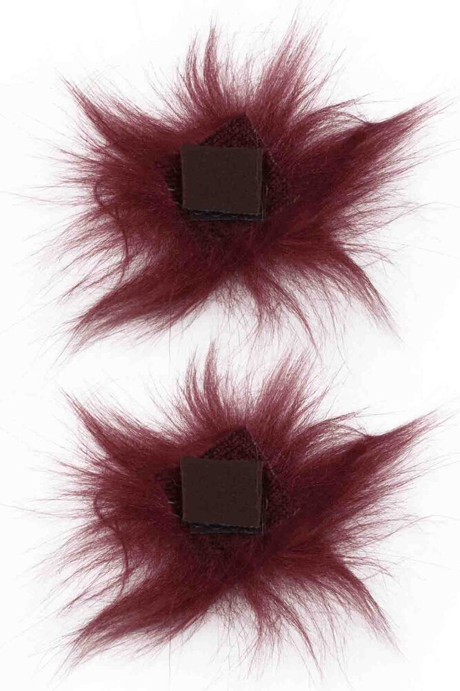 Kürklü Patik Süsü Model 46 Bordo