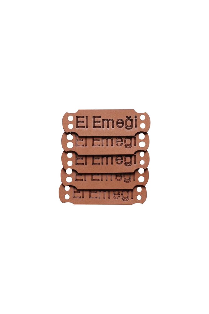 Deri Handmade Etiketi 5'li Model 14