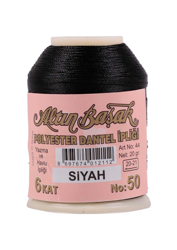 ALTINBAŞAK - Altınbaşak Oya ve Dantel İpi 20 gr Siyah