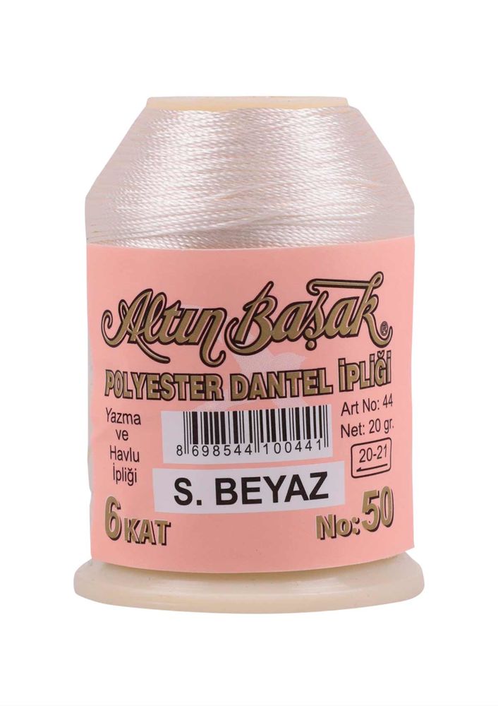 Altınbaşak Oya ve Dantel İpi 20 gr Şeker Beyaz