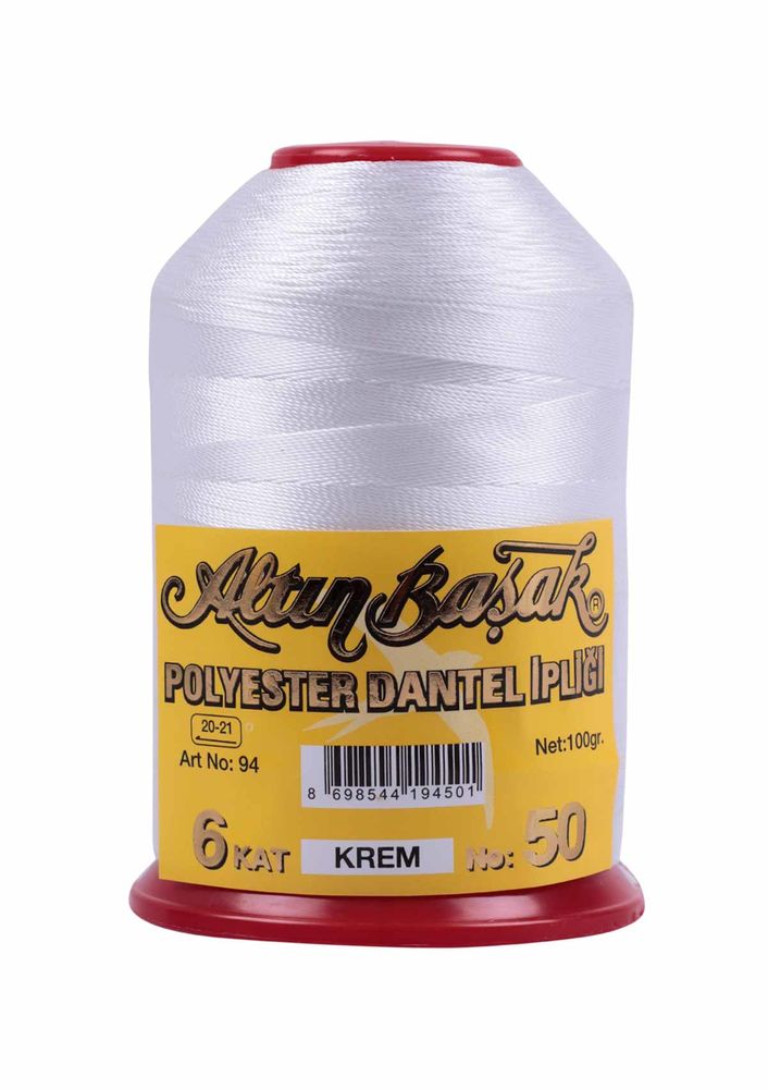 Altınbaşak Dantel ve Oya İpi 6 Kat 50 No 100 Gr Krem