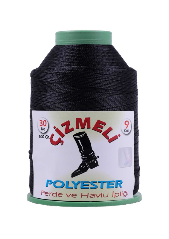 ÇİZMELİ - Çizmeli Perde ve Havlu İpi 100 Gr Siyah