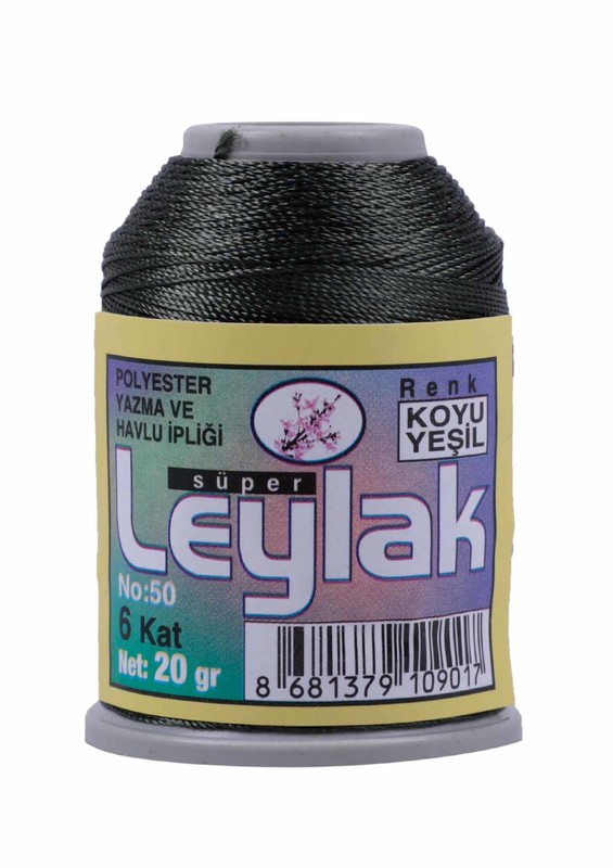 Leylak Oya ve Dantel İpi 20 gr Koyu Yeşil - Thumbnail
