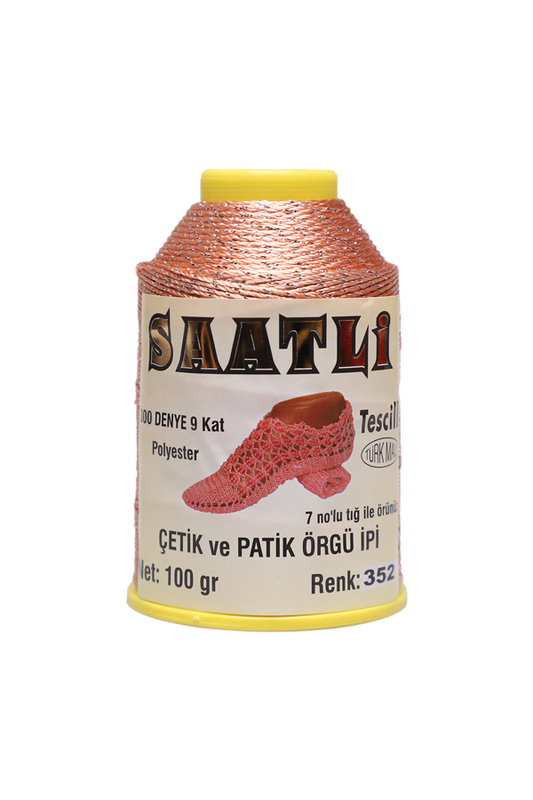 SAATLİ - Saatli Simli Çetik ve Patik Örgü İpi 9 Kat 100 gr. | 352