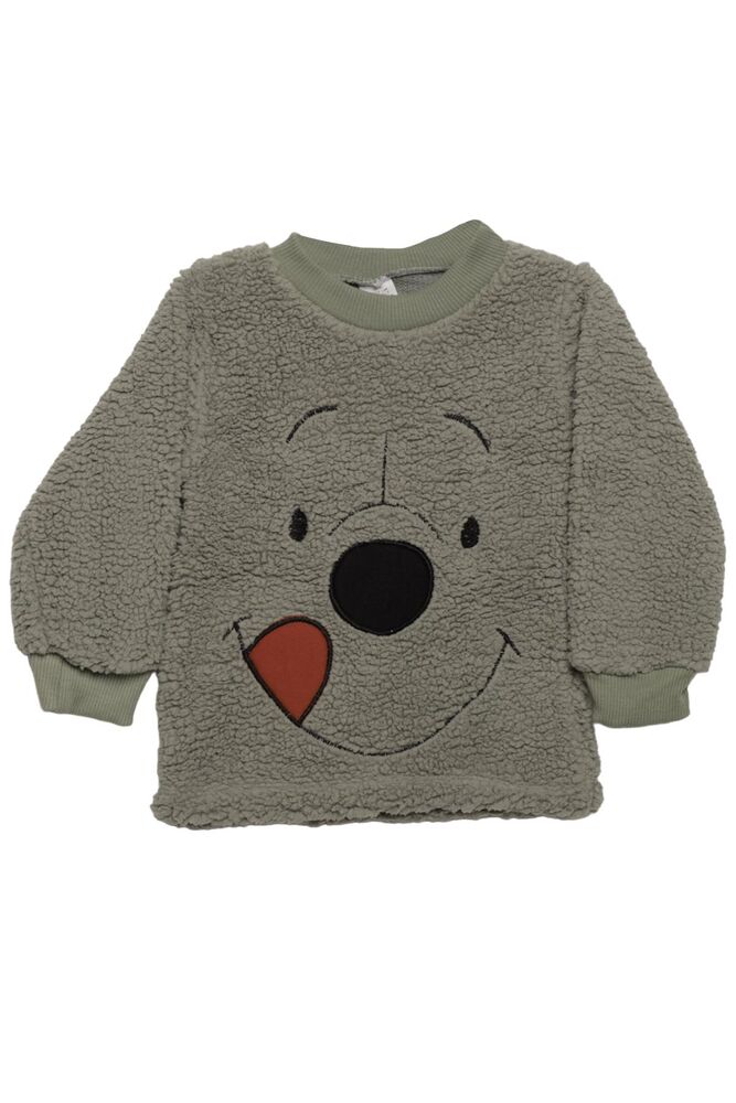 Ayıcık Baskılı Peluş Çocuk Pijama Takımı | Nefti