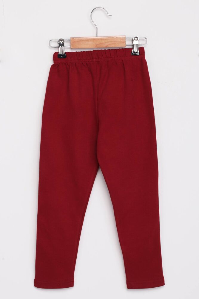 Text Printed Boy Interlock Pajamas Set 1016 | Burgundy