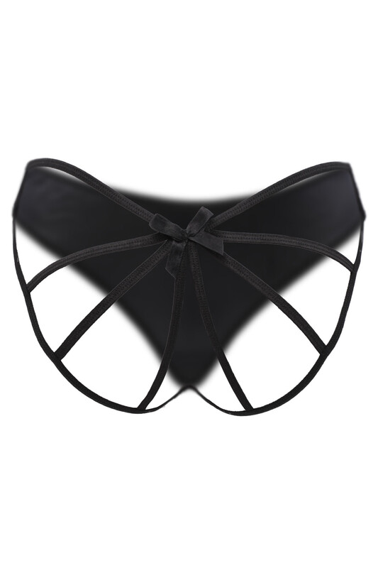 Jel Corded Fantasy Thong | Black - Thumbnail