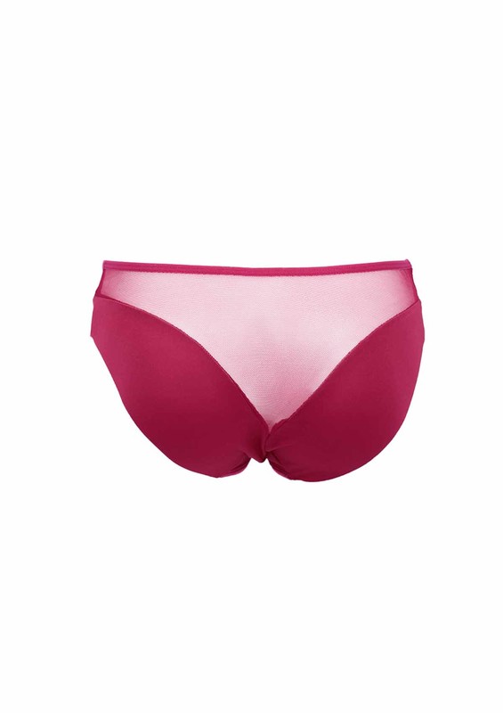 Tulle Transparent Laser Cut Panties 2468 | Fuschia - Thumbnail