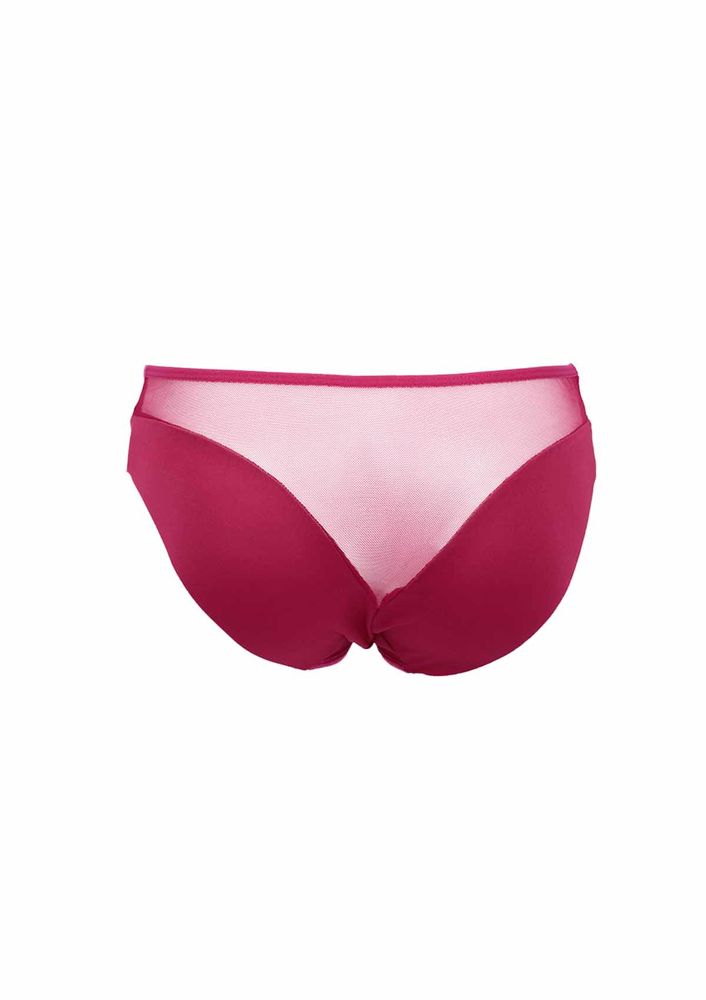 Tulle Transparent Laser Cut Panties 2468 | Fuschia