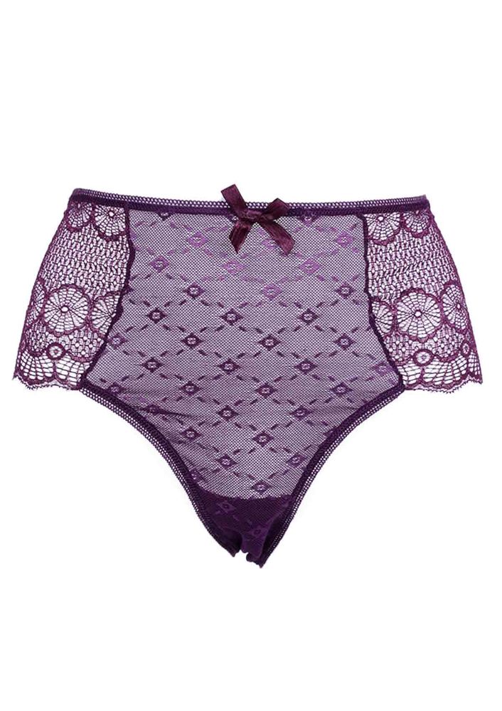 Laced Plus Size Thong 4093 | Plum