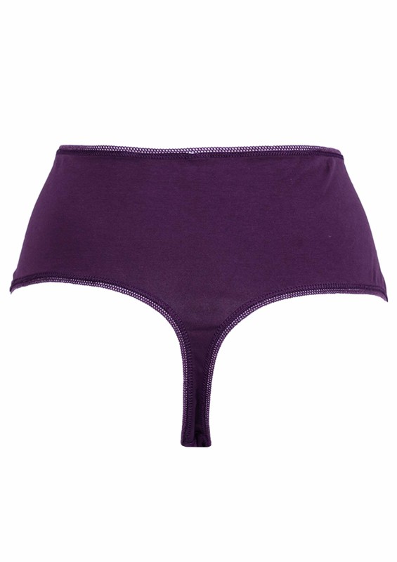 Laced Plus Size Thong 4093 | Plum - Thumbnail