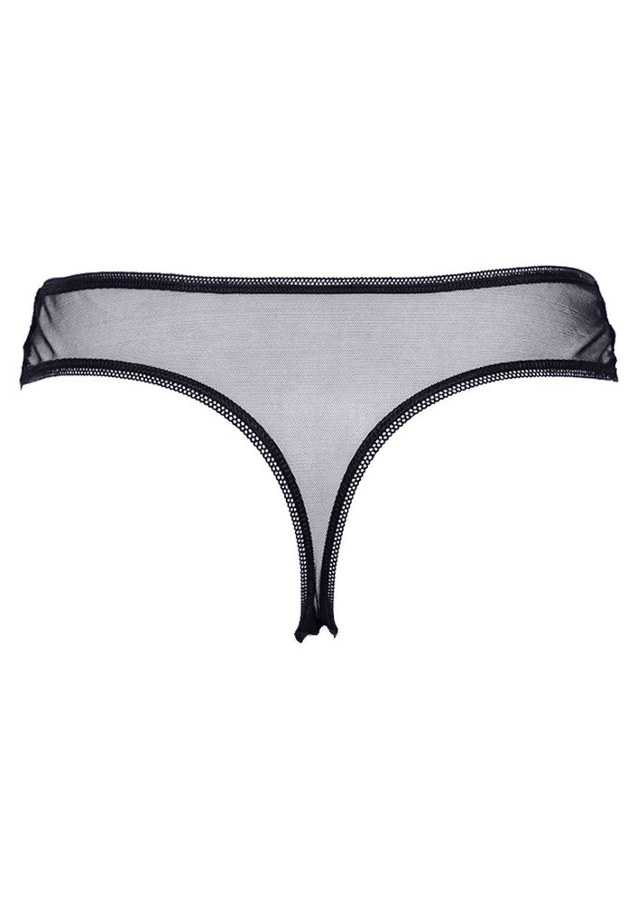 Laced Tulle Thong 4078 | Black