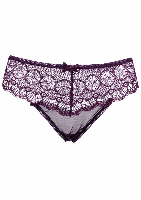 PAPATYA - Laced Tulle Thong 4078 | Plum