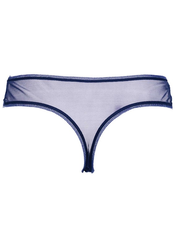 Laced Tulle Thong 4078 | Ultramarine - Thumbnail