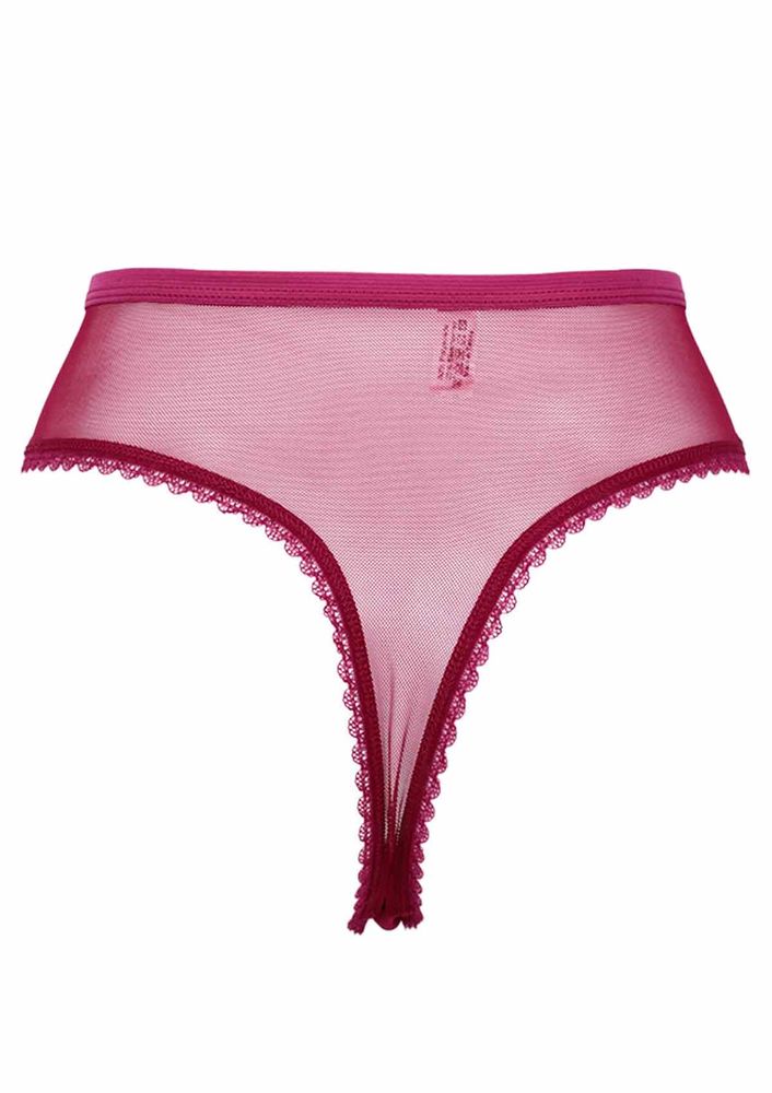 Laced Plus Size Thong 3988 | Fuschia