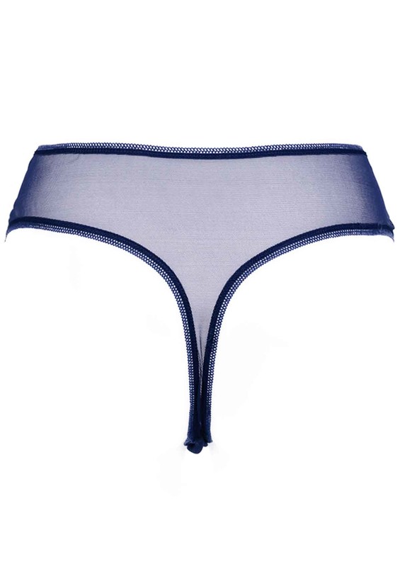 Laced Tulle Thong 4079 | Ultramarine - Thumbnail