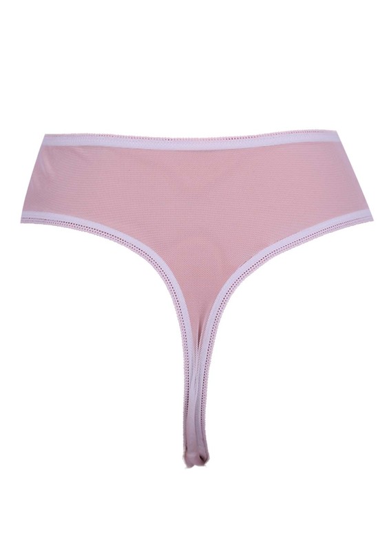 Laced Tulle Thong 4079 | White - Thumbnail