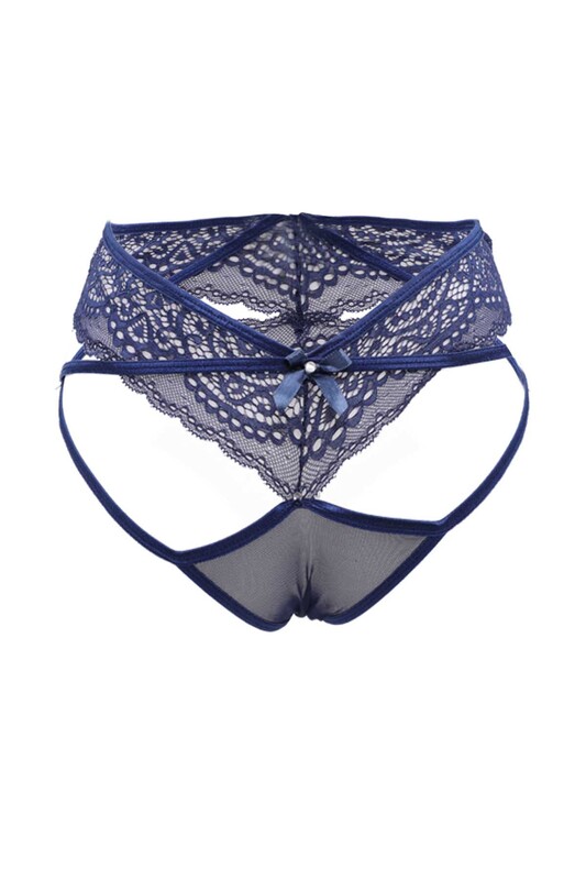 Papatya Laced Fantasy Panties | Ultramarine - Thumbnail