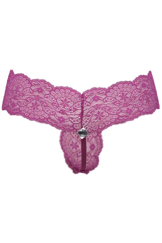 Laced Tulle Thong 3478 | Purple - Thumbnail