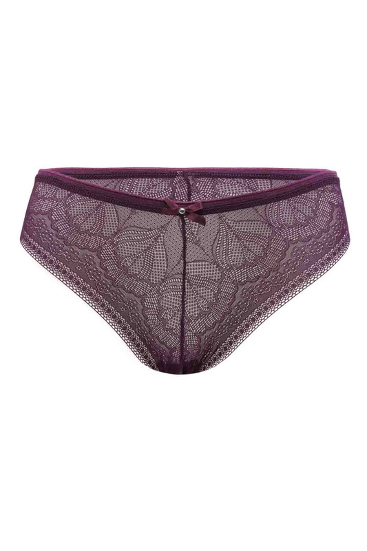 Papatya Laced Tulle Panties | Purple - Thumbnail