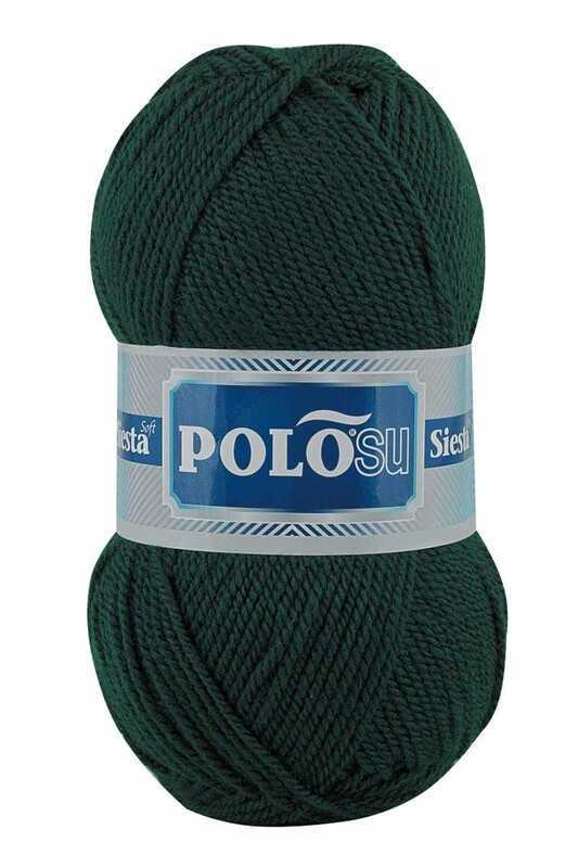 Polosu - Polosu Siesta Soft El Örgü İpi Koyu Nefti Yeşil 227