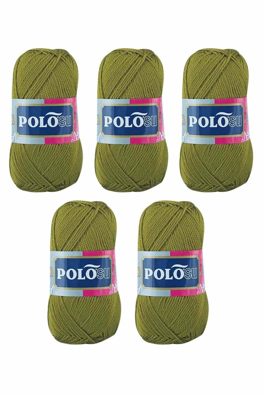 Polosu - Пряжа Polosu Lüks Patiklik 5шт./Светлый хаки 374