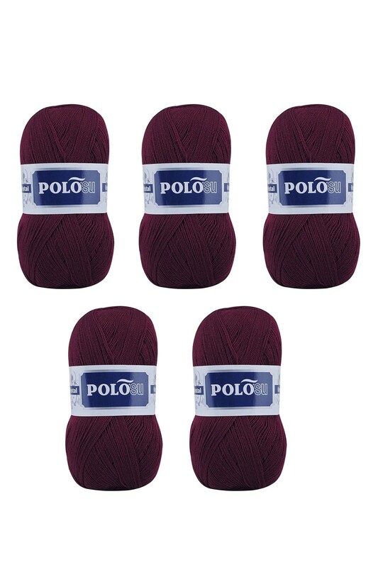 Polosu - Polosu My Kristal El Örgü İpi 5 li Bordo 158