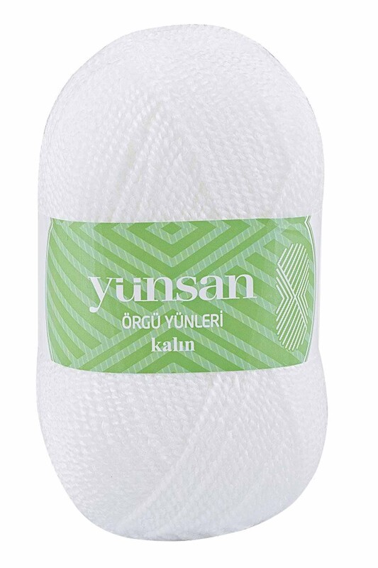 YÜNSAN - Yünsan Kalın Patiklik El Örgü İpi Optik Beyaz 517