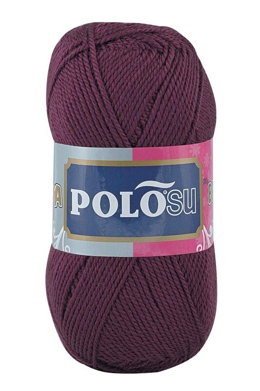 Polosu - Polosu Lüks Patiklik El Örgü İpi Koyu Mürdüm 398