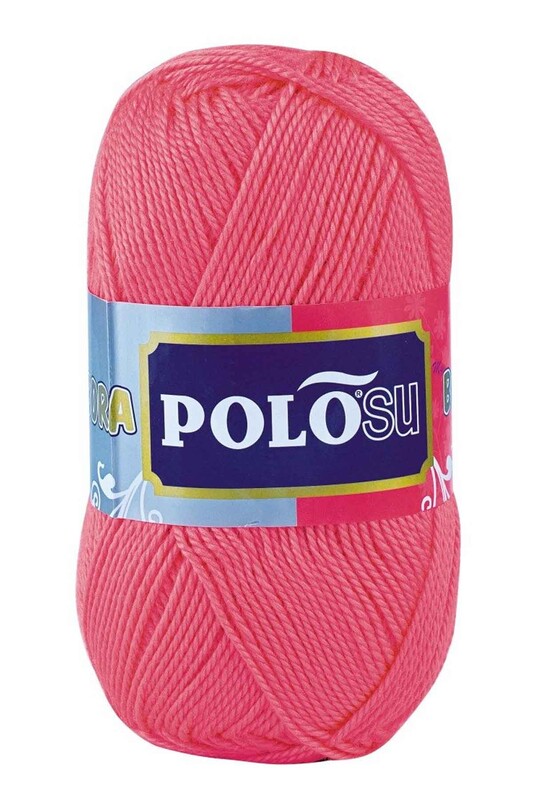 Polosu - Polosu Lüks Patiklik El Örgü İpi Koyu Şeker Pembe 375