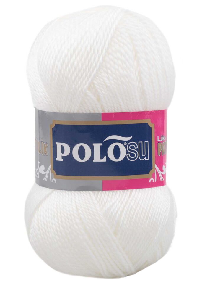 Polosu Lüks Patiklik El Örgü İpi Optik Beyaz 308