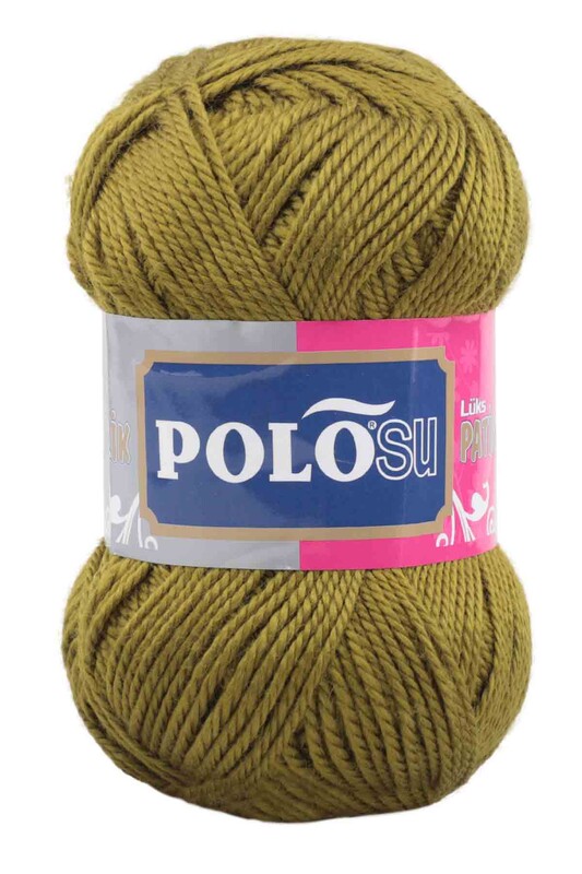 Polosu - Polosu Lüks Patiklik El Örgü İpi Açık Haki 374