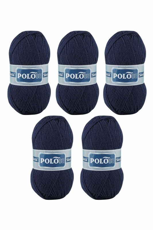 Polosu - Polosu Siesta Soft El Örgü İpi 5 li Lacivert 232