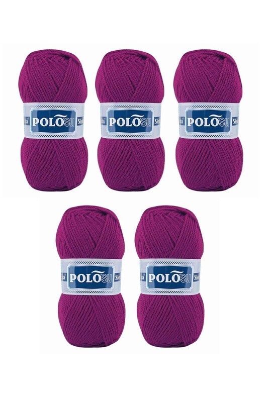 Polosu - Polosu Siesta Soft El Örgü İpi 5 li Koyu Fuşya 209