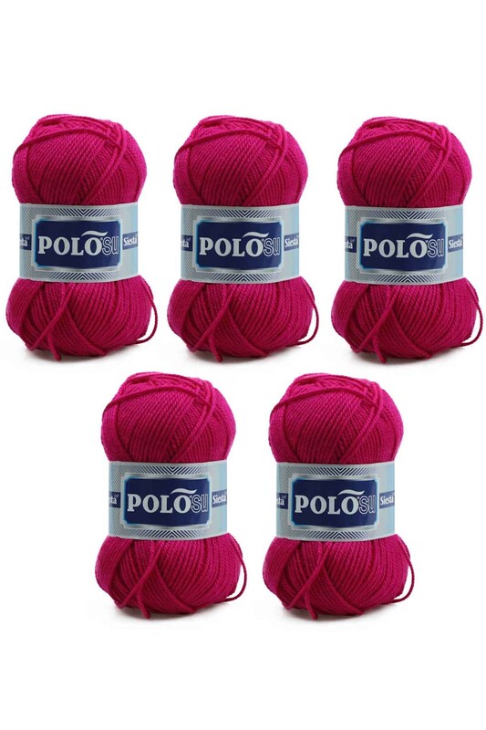 Polosu - Polosu Siesta Soft El Örgü İpi 5 li Açık Fuşya 208