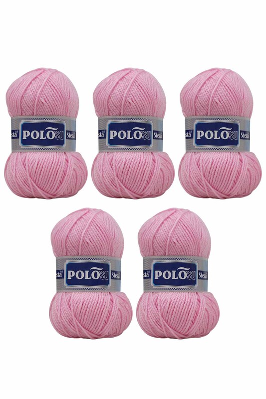 Polosu - Polosu Siesta Soft El Örgü İpi 5 li Açık Bebe Pembe 213