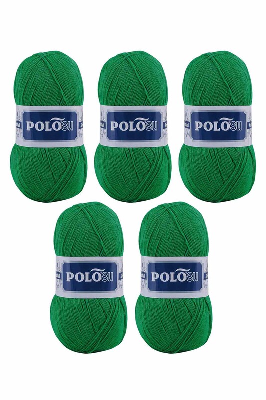 Polosu - Polosu My Kristal El Örgü İpi 5 li Çimen Yeşil 157